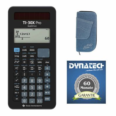 Taschenrechner MathPrint TI 30 X Pro Schulrechner Garantie + Schutztasche Jeans