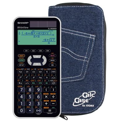 Sharp EL-W550 XG und CalcCase Schutztasche im Aktions-Bundle (Gr. Taschenrechner)
