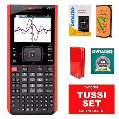 Taschenrechner TI NSP CX II T Schutztasche Zirkelset Garantie Set Rot Tasche Uni