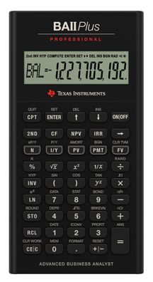TI BA II Plus Professional Texas Instruments Finanzrechner (Gr. Taschenrechner)
