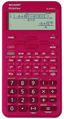 Taschenrechner Sharp EL-W531 TL RD Pink Schulrechner Tischrechner Schule Schüler