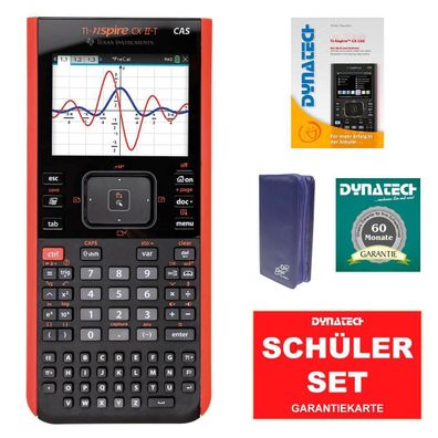 Taschenrechner TI NSP CX II T CAS + Schutztasche Lila + Handbuch + Garantie Set