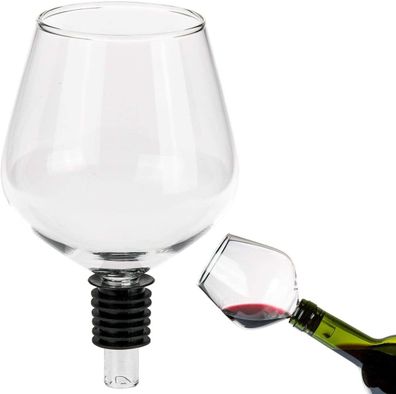 Flaschenaufsatz Weinglas mit Silikondichtung