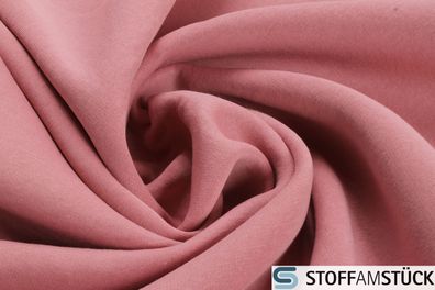 0,5 Meter Baumwolle Polyester Sweat Jersey rosa angeraut weich dick Sweatshirt