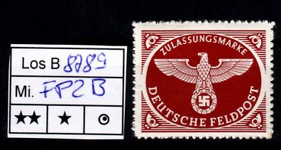 Los E8789: Deutsches Reich Feldpost Mi. 2 B * *