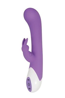 Vibrator mit Klitoris-Stimulator Vibrator mit Reizarm Vibrator aus Silikon Lila