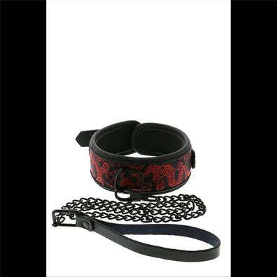 Halsfessel mit Leine Rot Blaze Deluxe Collar & Leash