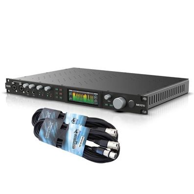 Motu 828 (2024) USB Audio-Interface mit 2x XLR-Kabel