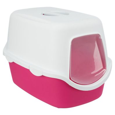 Trixie Katzentoilette Vico mit Haube pink/ weiß Katze Cat WC Klo Toilette
