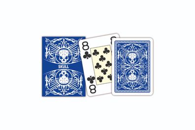 Modiano Skull Poker 100% Plastik Spielkarten Jumbo Playing cards Casino Cutcard