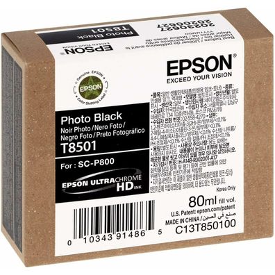 EPSON T8501 Foto schwarz Tintenpatrone