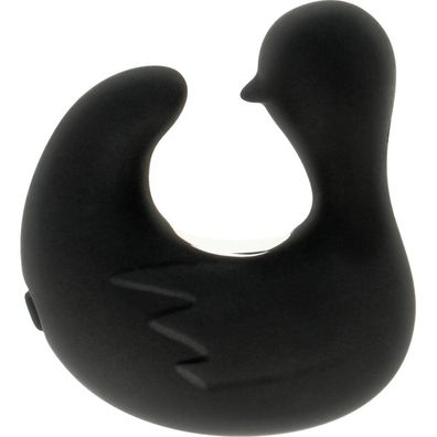BLACK&amp; SILVER- Duckymania Rechargeable Silicone Stimulating DUCK Thimble