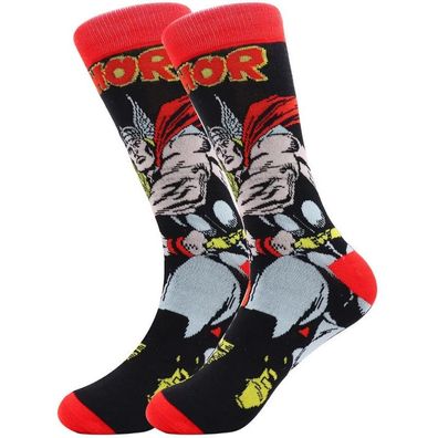 Thor Socken Marvel Socken Avengers Motivsocken Disney Socken mit Thor Comics Motiv