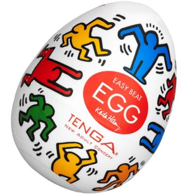 TENGA Easy Beat Egg Keith Haring Dance Einweg-Masturbator in Eiform