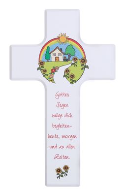 Kinderkreuz Holz Motiv weiß, Gottes Segen...