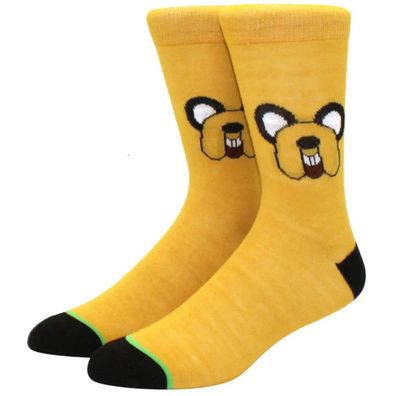 Adventure Time Socken - Cartoon Network Gelbe Socken in 3/4-Länge mit Jake The Dog