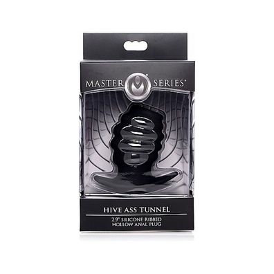MASTER SERIES Ass Tunnel Ribbed Hollow Anal Plug small