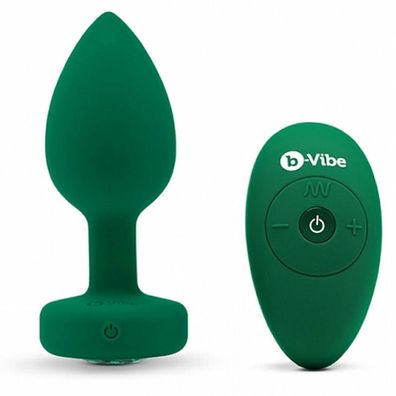 b-Vibe Vibrating Jewel Plug M/ L Green