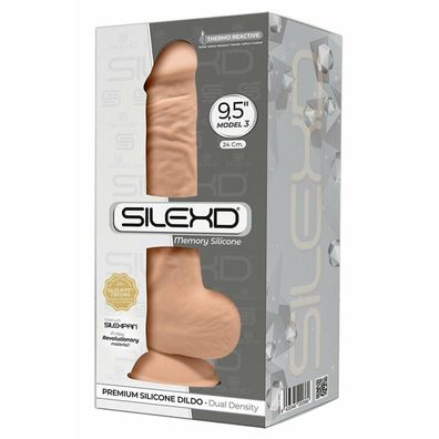 SILEXD Dual Density Silicone Dildo Model 1 flesh (9,5")