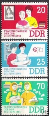 DDR Nr.1030/32 * * Frauenkongreß 1964, postfrisch