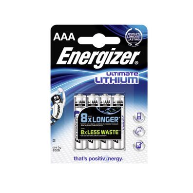 5x Energizer L92 Ultimate Lithium AAA Batterien - 4 Stück | Packung (4 Stück) - B01C3