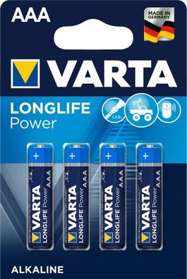 VARTA Batterie Longlife Power AAA 4er Blister