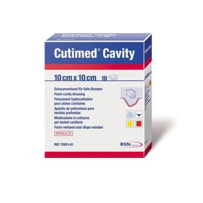 Cutimed® Cavity Schaumverband steril 10 x 10 cm 10 Stück