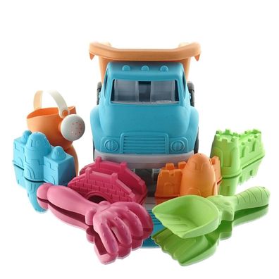 Kaemingk Kinder Großes Spielset LKW mit Sandkastenformen Bunt 8er Set Kunststoff
