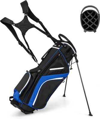 Golfbag, Golftasche mit 14-facher Unterteilung & 6 Taschen, Golf Stand Bag