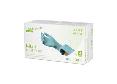 Medi-Inn Nitril Mint Plus - mintgrün - puderfrei - Gr. XS - XL - 1000 Einmalhandsc...