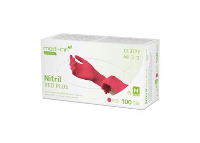 Medi-Inn Nitril Red Plus - rot - puderfrei - Gr. XS - XL - 1000 Einmalhandschuhe