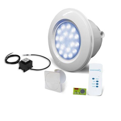 Seamaid PAR56 LED Einbauscheinwerfer Folienbecken | 16 Watt RGB | Gehäuse Weiß | ...