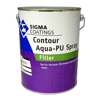 5L SIGMA Contour Aqua-PU Filler Spray Acryllack Spritzlack Holz Grundierung