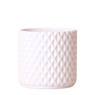 Übertopf "Diamond" - Keramik in strahlendem Weiß mit toller Struktur - passend ...