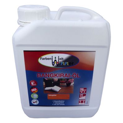 FarbenWelt Wimmer Bangkirai-Öl 5L Holzöl Pflegeöl Möbelöl Bangkiraiöl