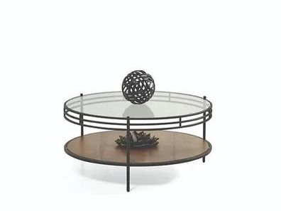 Designer coffee table luxury glass table coffee round living room wooden table