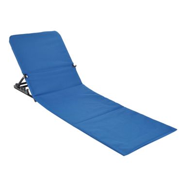 Strandmatte mit Lehne faltbar - blau - Strand Garten Pool Klapp Liege mit Tasche