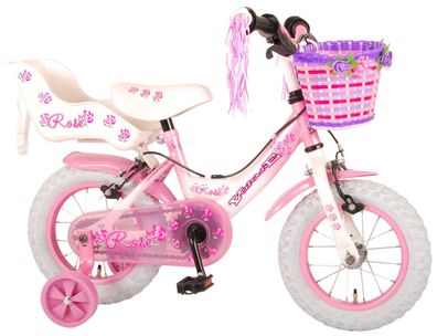 Kinderfahrrad Rose Fahrrad für Mädchen 12 Zoll Kinderrad in Pink