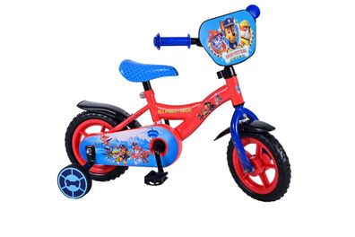 Kinderfahrrad Paw Patrol für Jungen 10 Zoll Kinderrad in Rot/ Blau