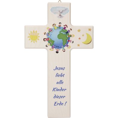 Kinderkreuz Holz, Motiv Alle Kinder dieser Welt, mittel