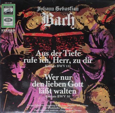 Electrola SME 91 606 - Aus Der Tiefe Rufe Ich, Herr, Zu Dir, Kantate BWV 131 ; W