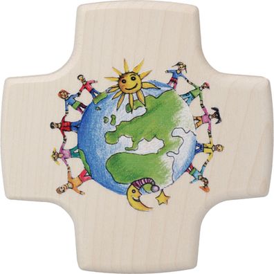 kleines Kommunionkreuz Holz, Kinder dieser Welt