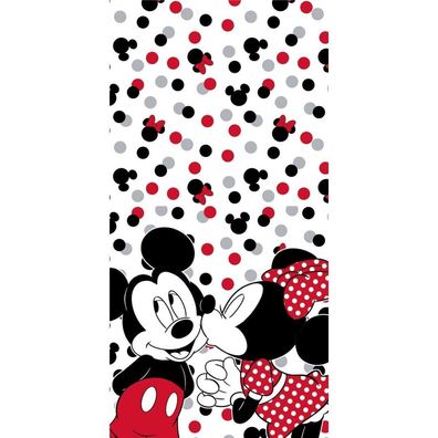 Mickey Mouse Strandtuch, Badetuch, Minnie küsst Micky, 70 x 140 cm