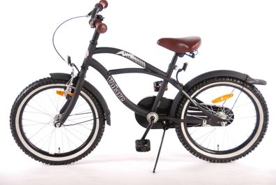 Kinderfahrrad Black Cruiser für Jungen 18 Zoll Kinderrad in Schwarz