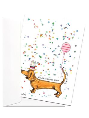 Geburtstagskarte Dackel Ganz viel Glück | Karte Grußkarte Klappkarte Freundlieb