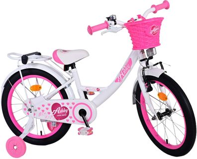 Kinderfahrrad Ashley Fahrrad für Mädchen 18 Zoll Kinderrad in Weiß