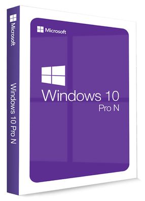 Microsoft Windows 10 Pro N | Vollversion | Deutsche Ware | 24/7 Lieferung