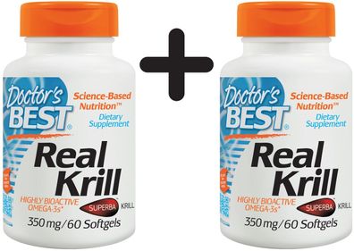 2 x Real Krill, 350mg - 60 softgels