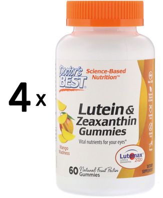 4 x Lutein & Zeaxanthin, Mango Madness - 60 gummies