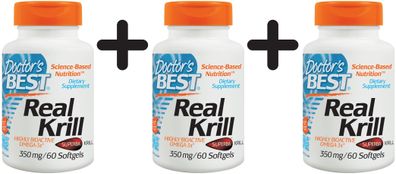 3 x Real Krill, 350mg - 60 softgels